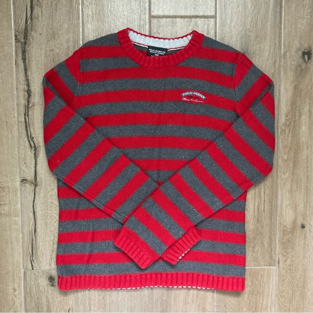 Polo Jeans Striped Crew Neck Sweater